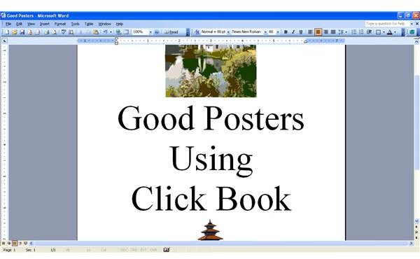 Use ClickBook poster design software to make and print a poster.