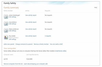 Windows Live Family Safety - Manage Access to Web