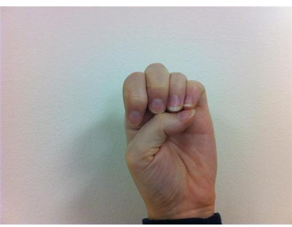 American Sign Language: Fingerspelling E