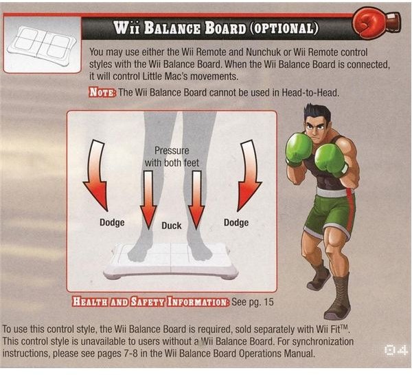 Punch Out Balance Board Controls