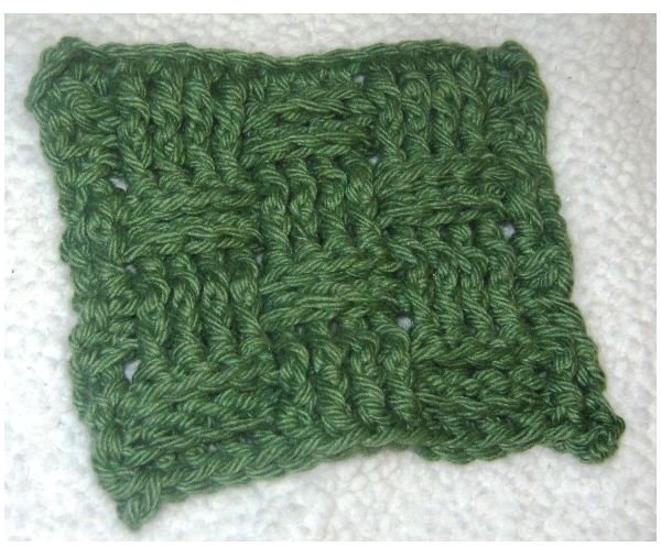 Free Crochet Dish Cloth Pattern with Step by Step Instructions for Basket Weave Stitch