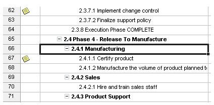 Defining the WBS in Project 2007