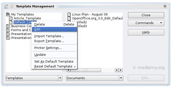 openoffice columns how to edit