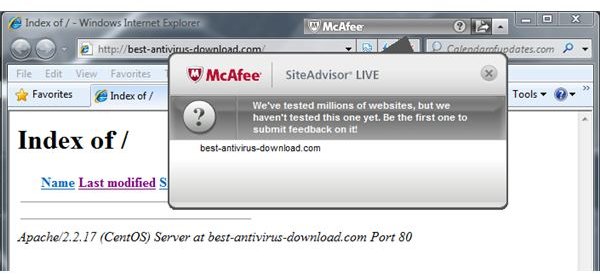 SiteAdvisor Faile to Block Rogue Site