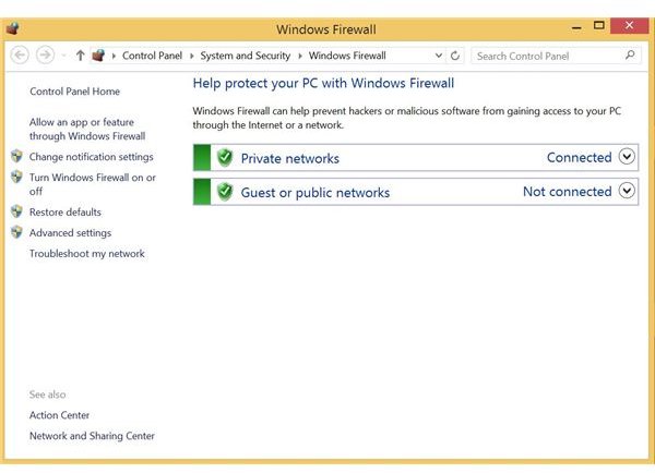 Figure 2: Windows Firewall