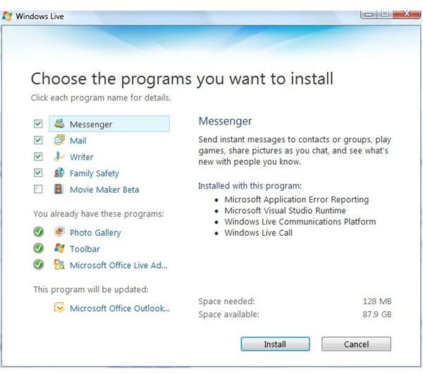 Windows Live Messenger Install