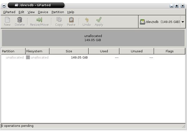 Partitioning a Hard Drive in Linux with GParted