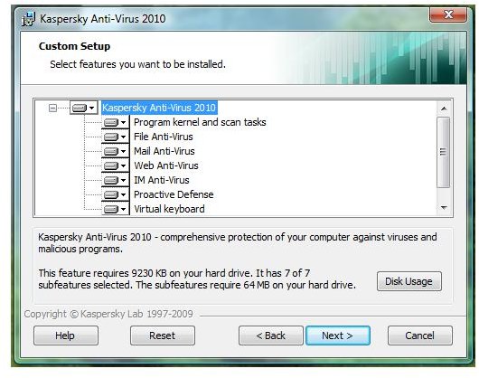 Custom Installation Method in KAV 2010