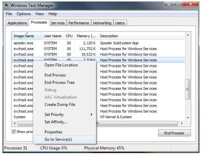 svchost exe network service