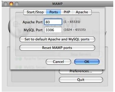 install a web server on mac for a web app