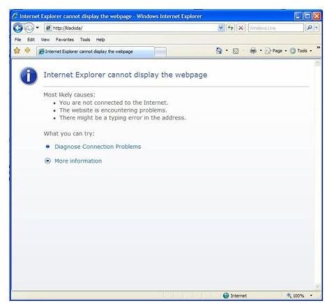 how to fix the page cannot be displayed windows xp