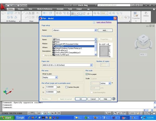 AutoCAD to PDF Plot