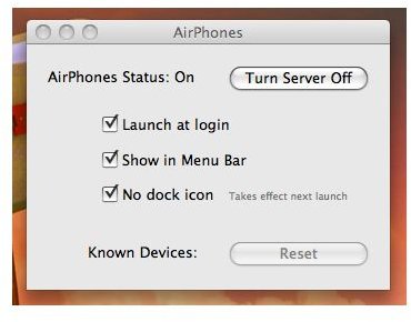 airphones server