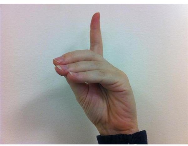 American Sign Language: Fingerspelling D