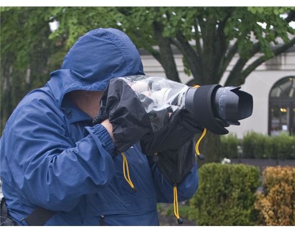 Kata rain cover in use.