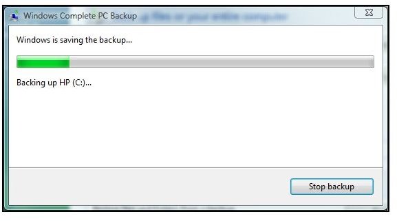 Backup Progress Dialog