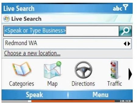 Windows Mobile Live Search