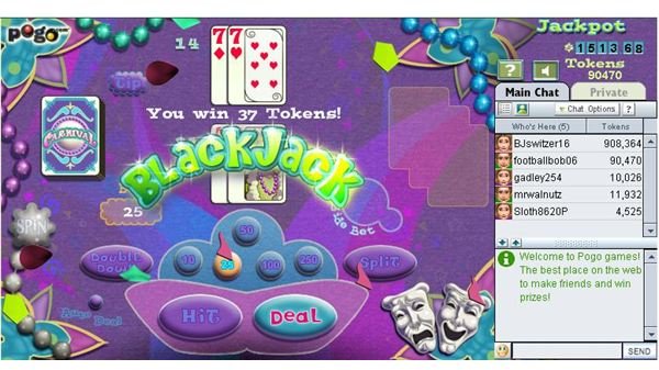 BlackJack Carnival one of best games on pogo.com