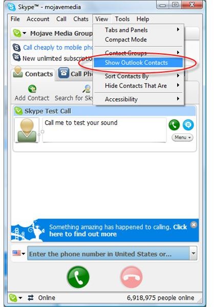 How to Access, Show, and Call Outlook Contacts in Skype