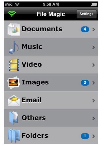 File Magic files on the iPod Touch