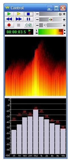 GoldWave Figure 13 - Control Window