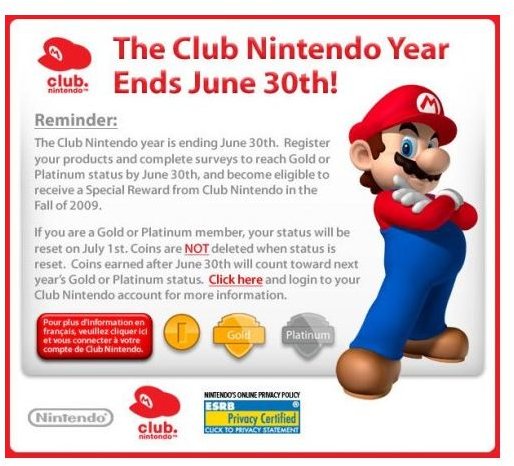 Club Nintendo Year