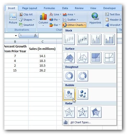 How To Create A Bubble Chart In Excel 2007