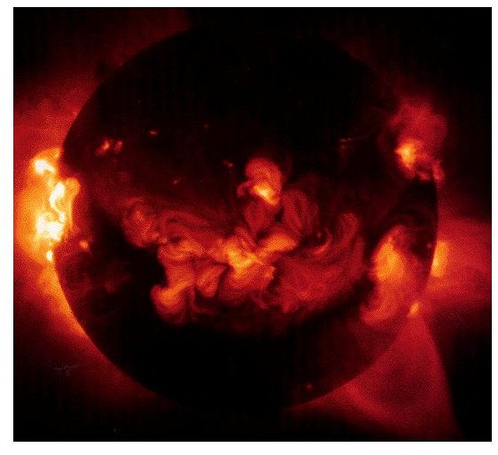 Sun, as seen in soft gamma rays. Credit: NASA.