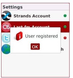 Access Last.fm and Twitter accounts