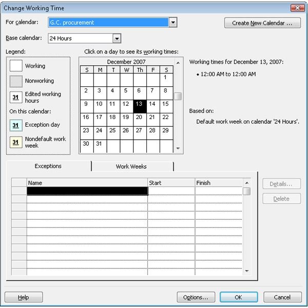 Project 2007: Creating Resource Calendars