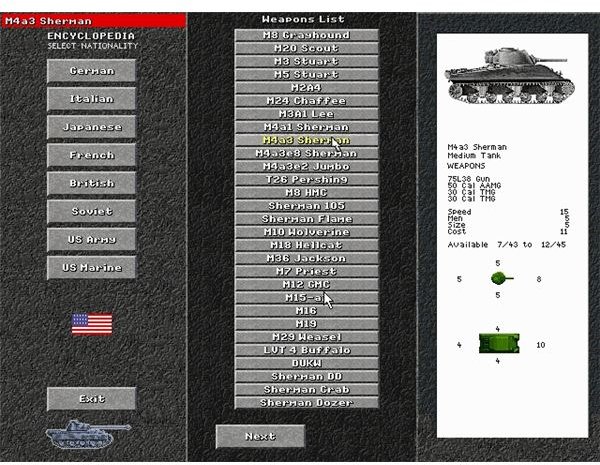 Screen Panthers Unit Selection Interface 