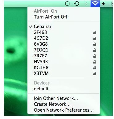 Connecting to a wireless network with OS X