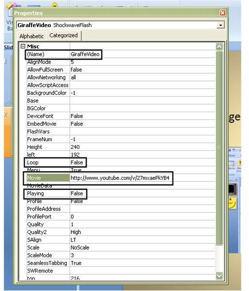 Modifying Control Properties