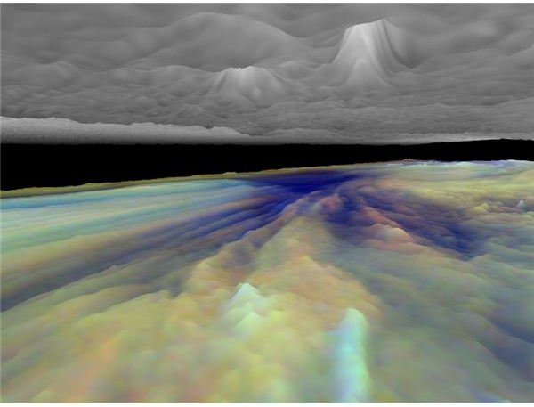 A 3D representation of Jupiter&rsquo;s clouds, from the Galileo Project, JPL, NASA