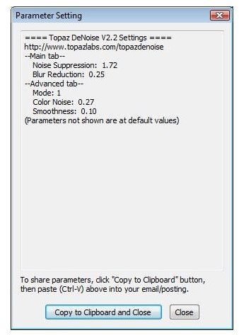 Share Paremeter Settings