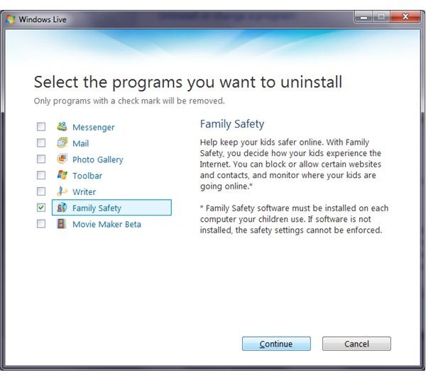 Choose What to Uninstall