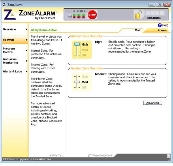 zonealarm firewall windows 2000