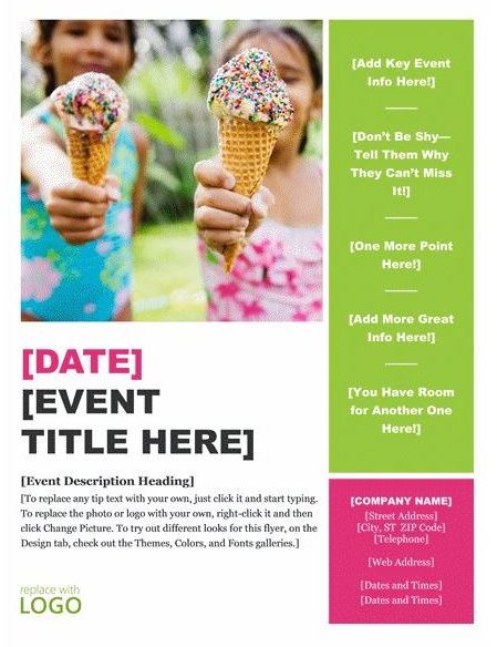 free microsoft word event flyer templates