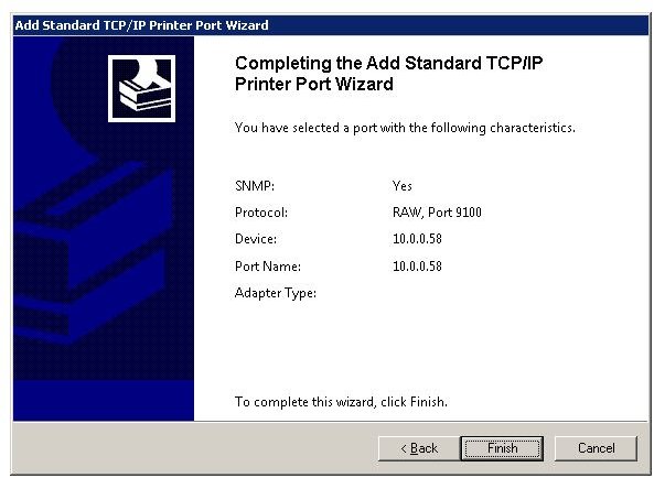 Adding Custom Printer Port 8