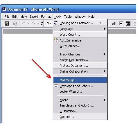 Microsoft Word Mail Merge Instructions