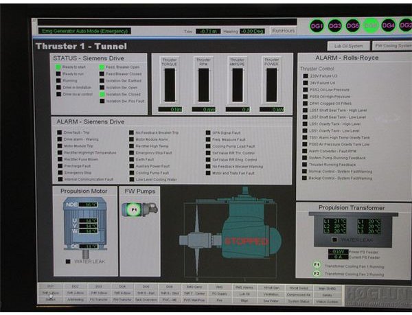 Thruster 1 Control Panel