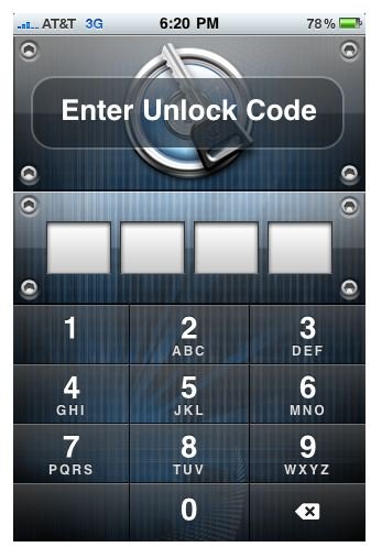 Unlock code