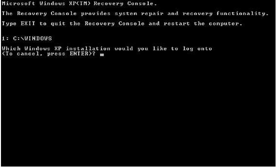 Windows Recovery Console