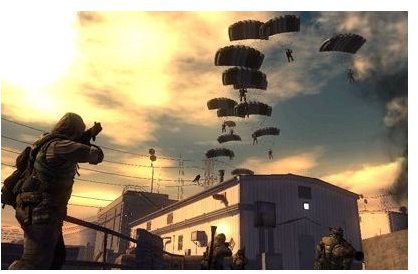 Picking off paratroopers as they land