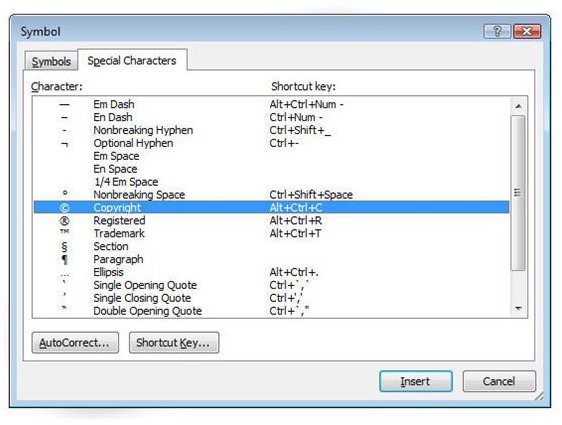 How to Insert Symbols and Special Characters in Microsoft Word 2007