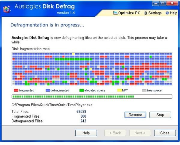 auslogics disk defrag ssd