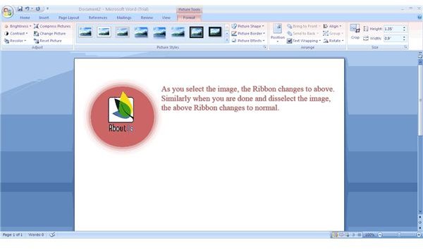 Fig 4 - MS Office 2007 Features - Contexual Menus