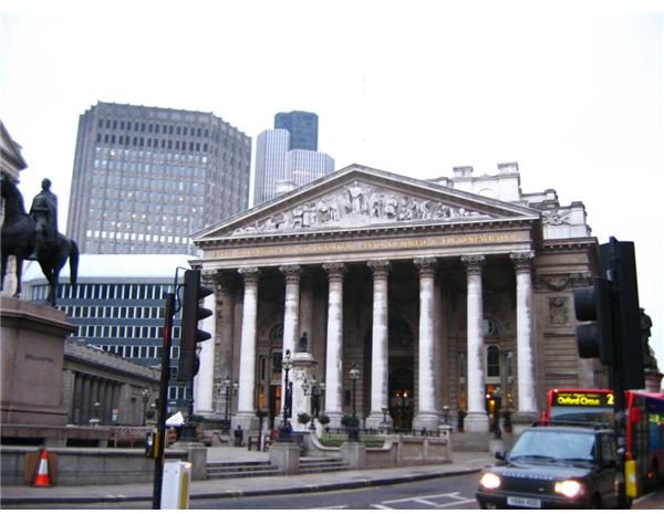 London - old Stock Exchange Montage