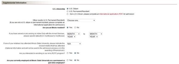 College Application: Citizenship