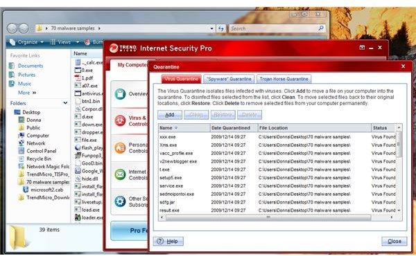 Detected Malware by Trend Micro (On-Access)